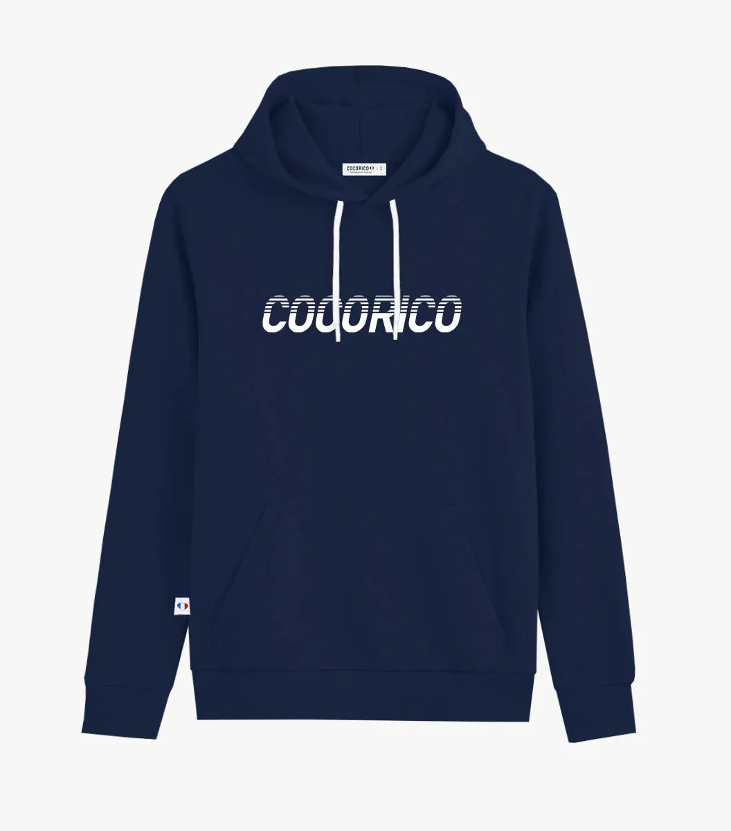 Cocorico Performance sweat à capuche homme marine coton