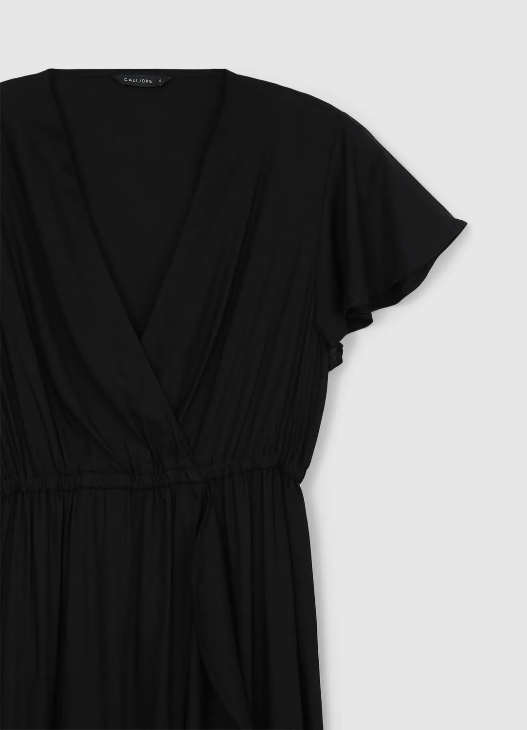 Calliope Croisé à Volants robe longue femme