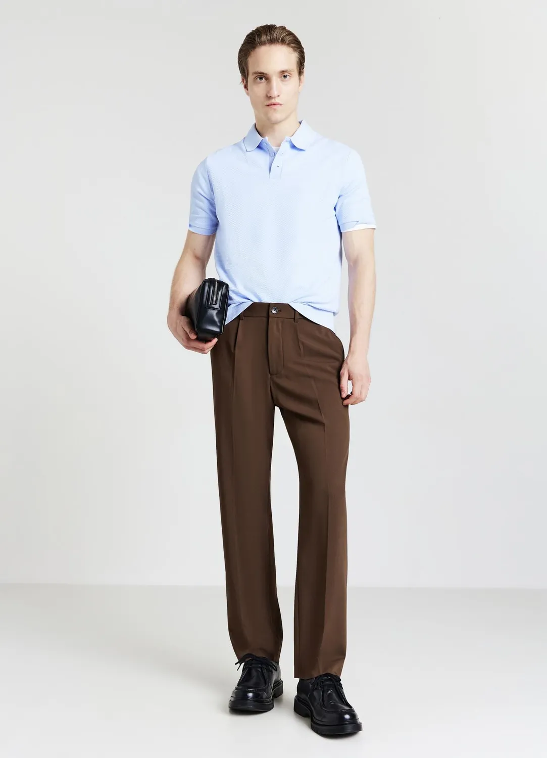 Calliope Polo 3 Boutons Homme Coton Uni