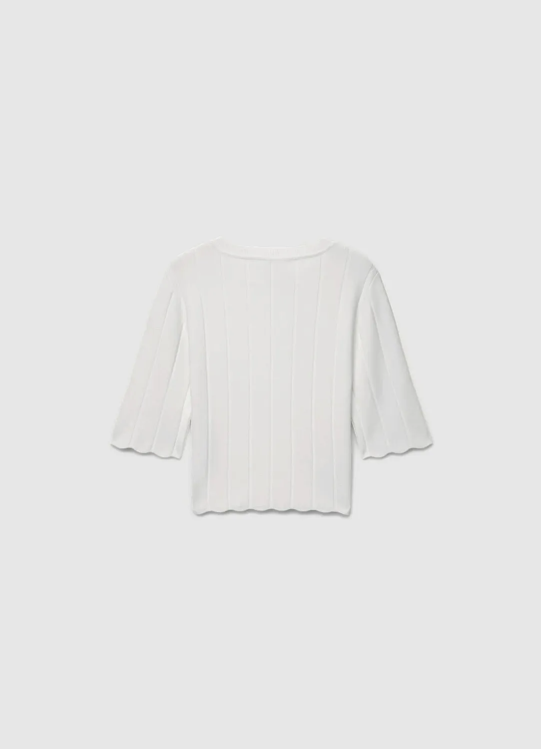 Calliope t-shirt côtes bords ondulés femme 3/4