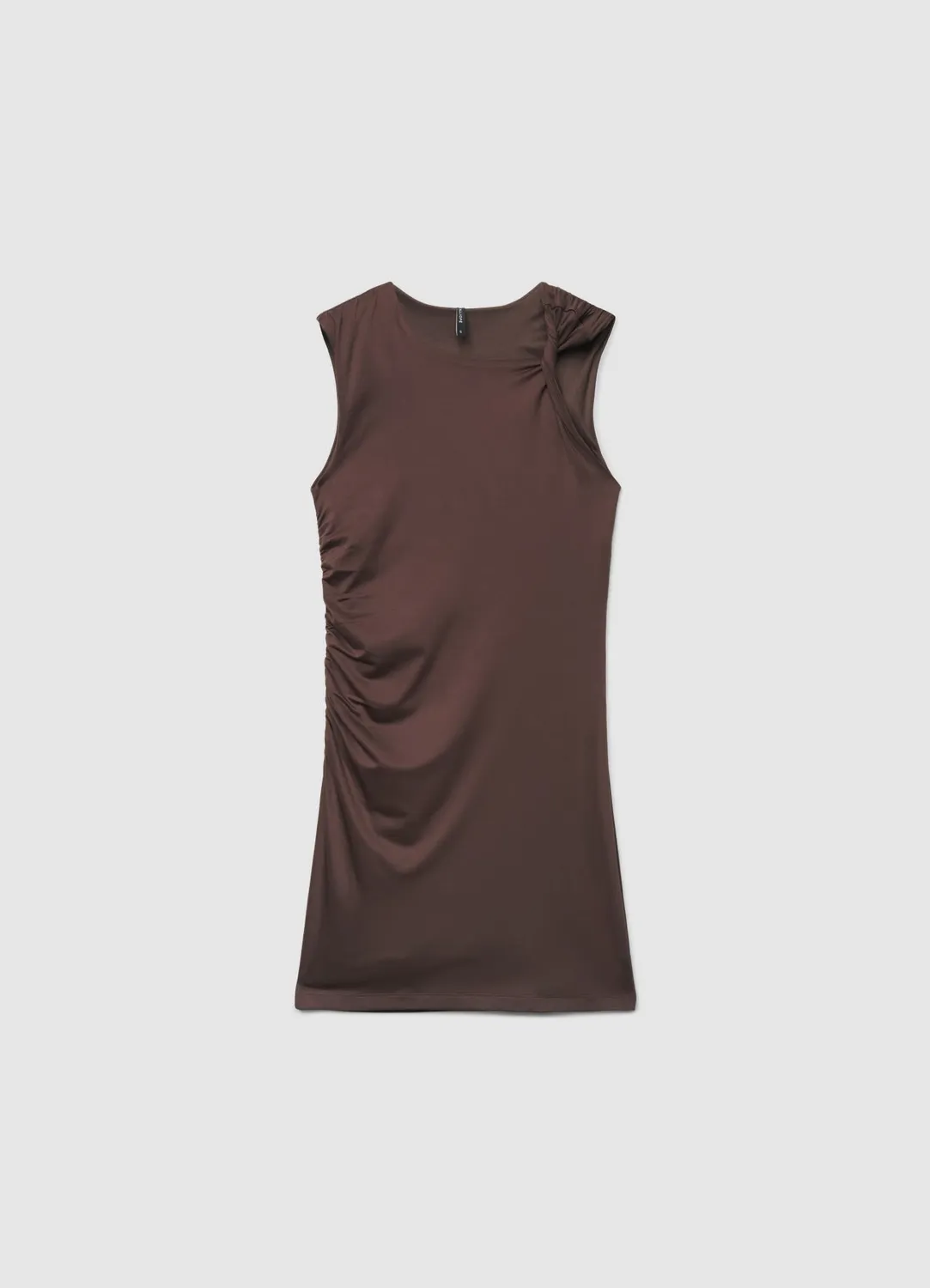 Calliope Atelier robe courte femme drapée sans manches