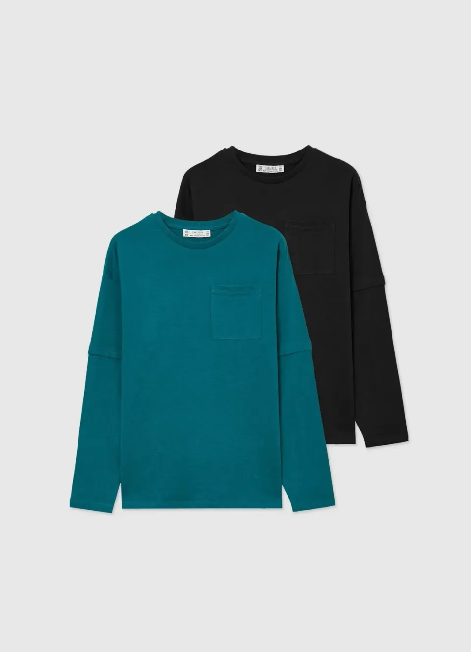 Calliope lot 2 t-shirts oversize garçon manches longues