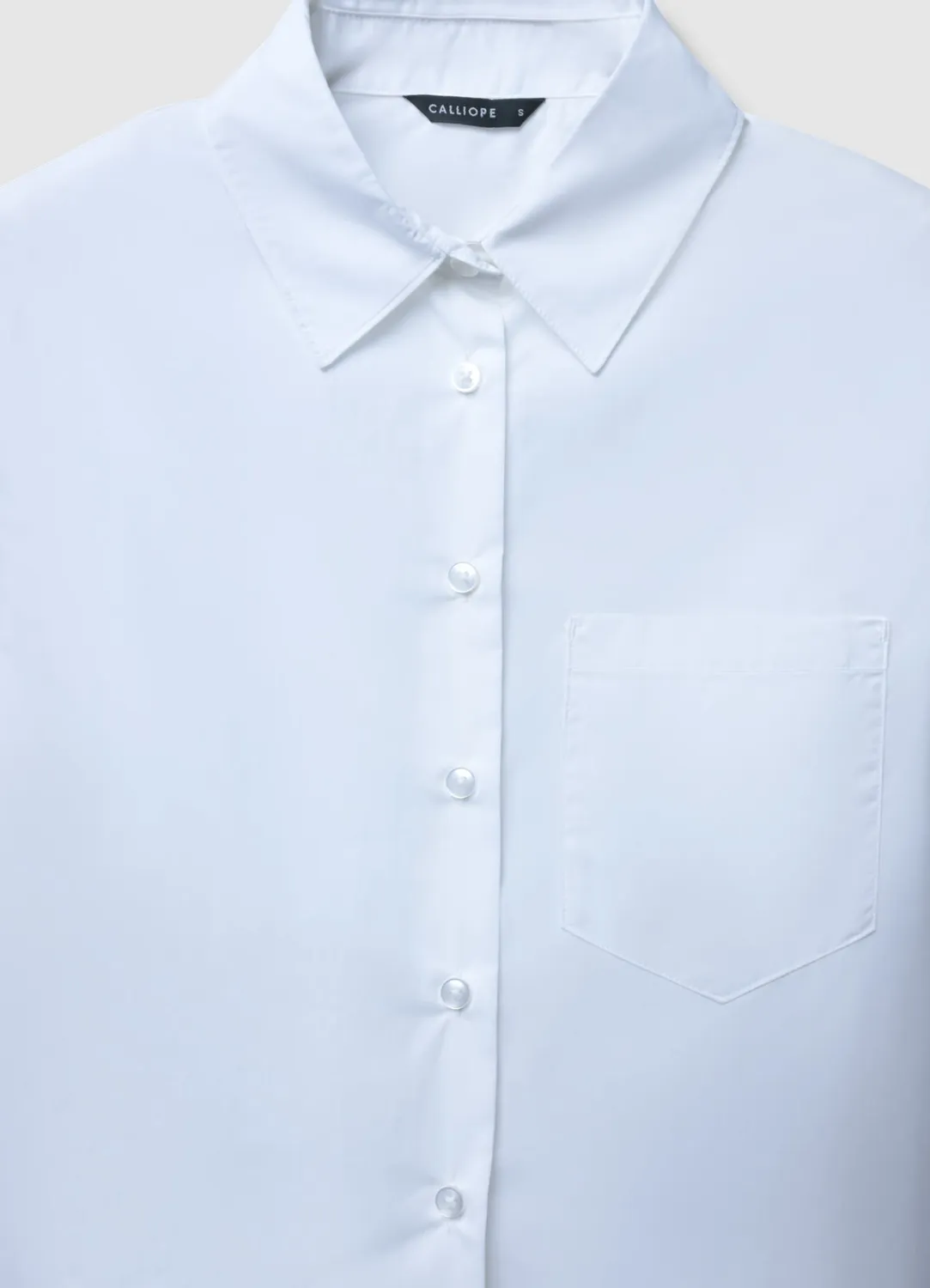 Calliope Chemise Ballon Femme Coton Uni Boutons