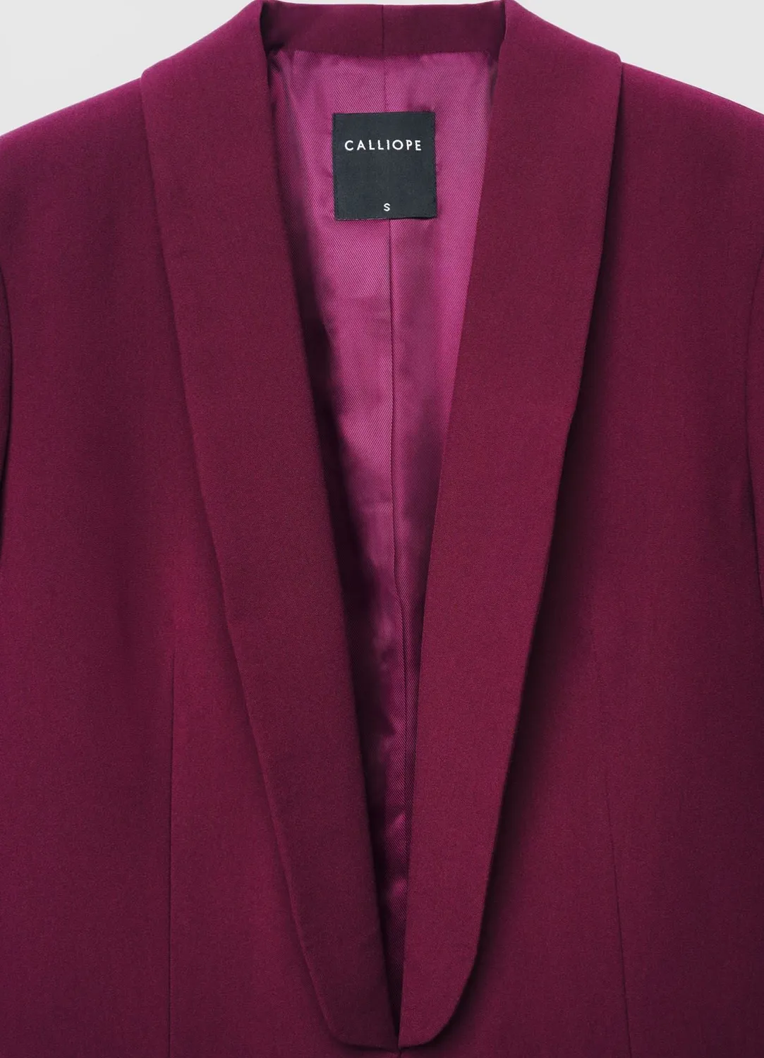 Calliope veste blazer femme col châle unie