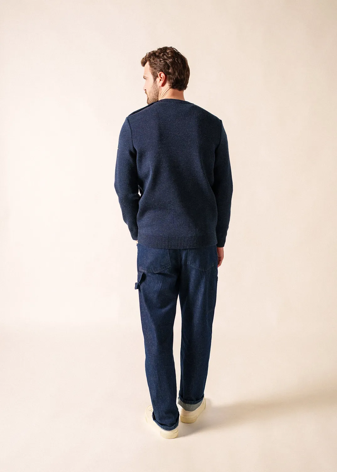 Saint James Cancale pull marin bleu chine laine