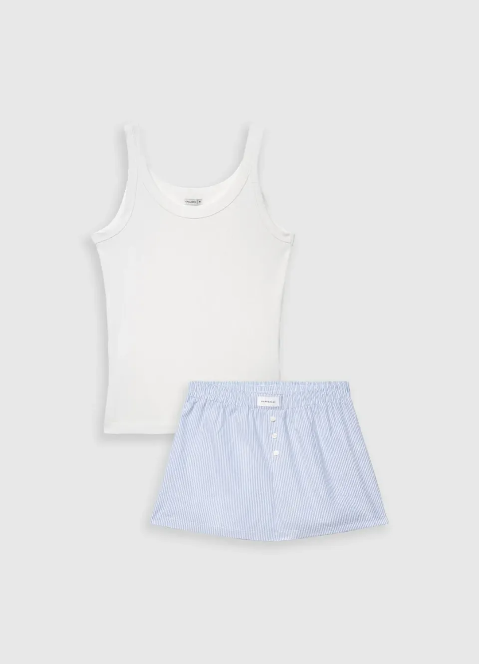 Calliope ensemble pyjama rayé femme short débardeur