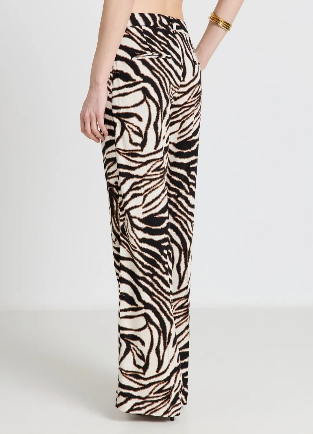 Calliope pantalon palazzo femme imprimé zèbre
