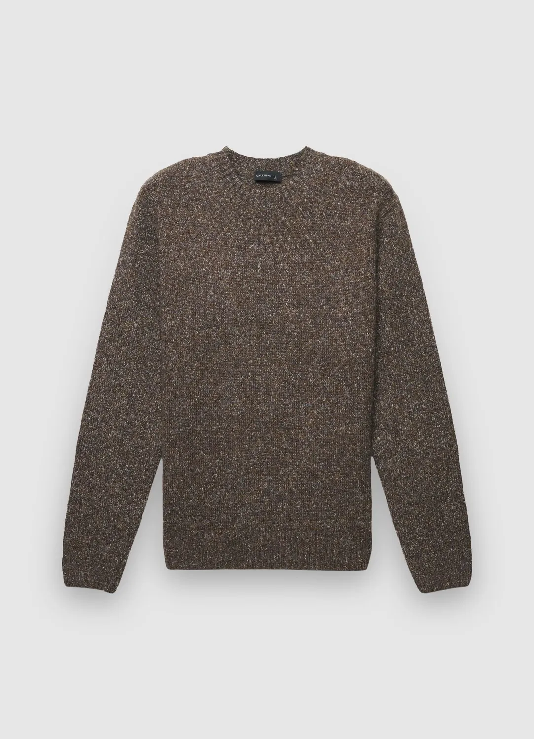 Calliope pull col rond homme maille chinée