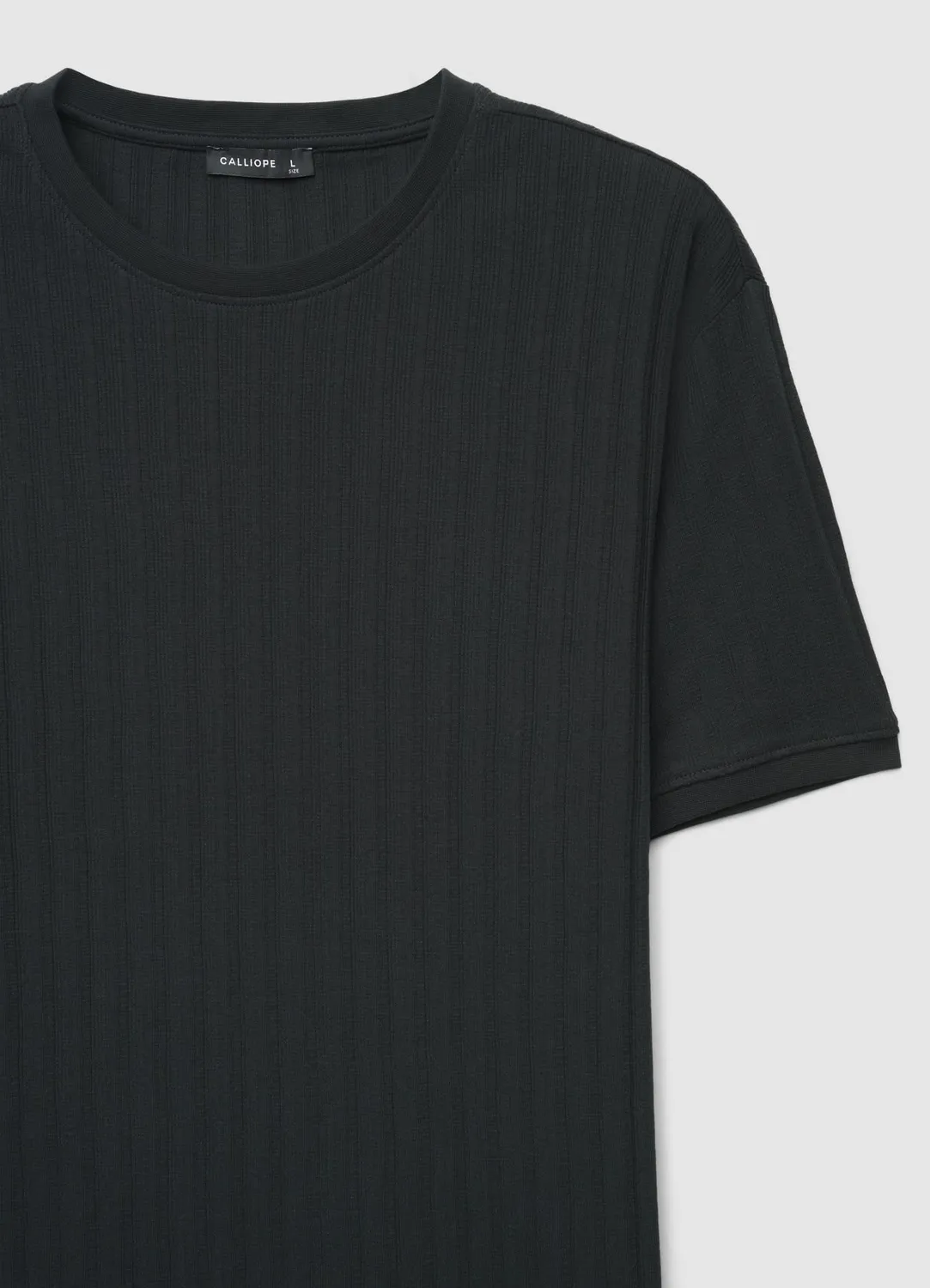 Calliope t-shirt côtelé homme col rond