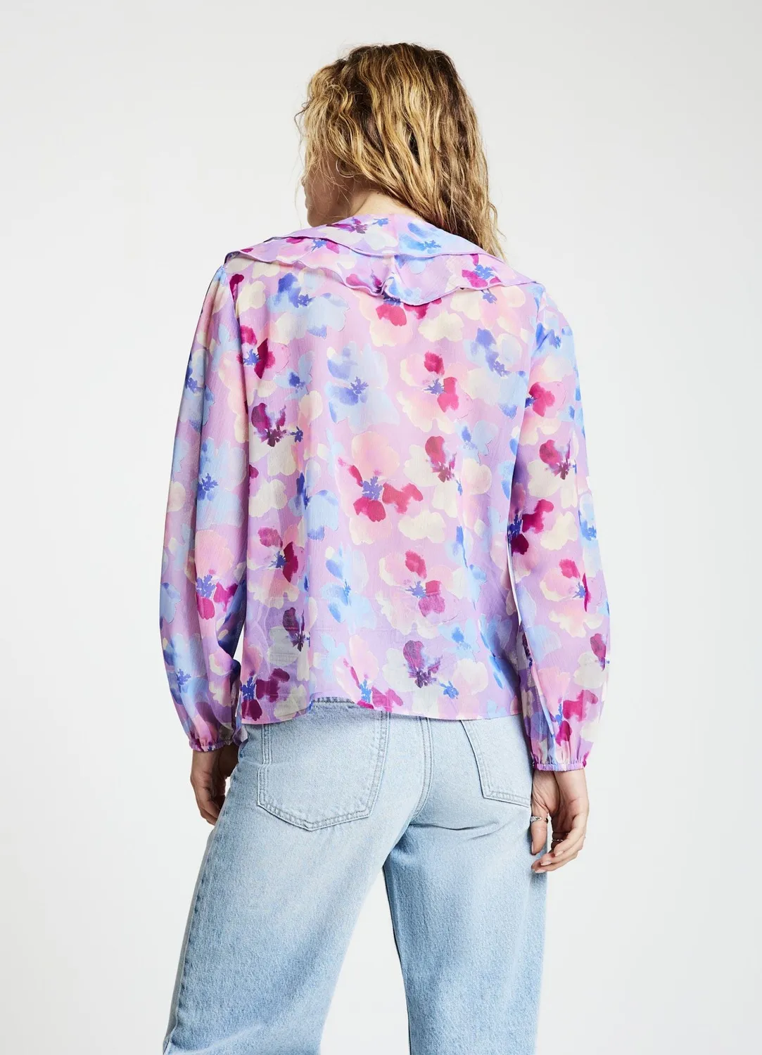 Calliope blouse fleurie volants femme col V