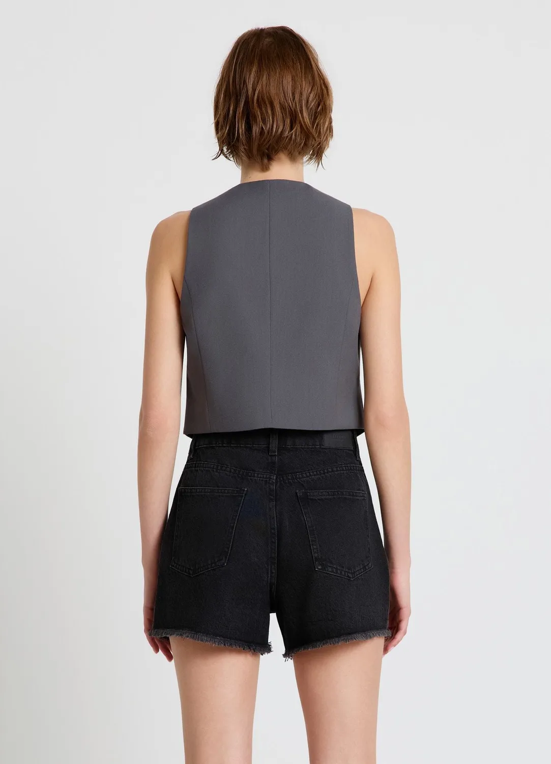 Calliope short jean femme strass effiloché