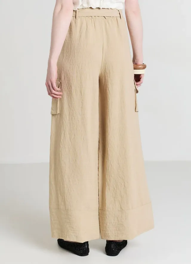 Calliope pantalon cargo femme long poches cordon