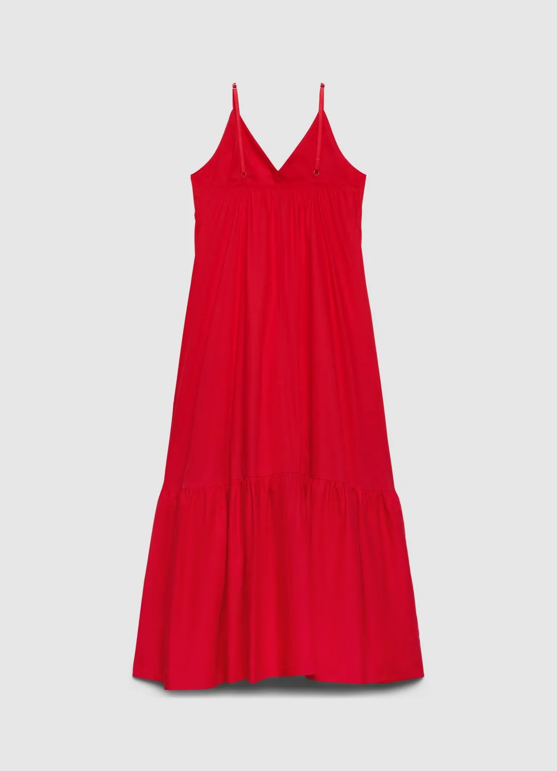 Calliope robe longue femme col V volant ballon bretelles