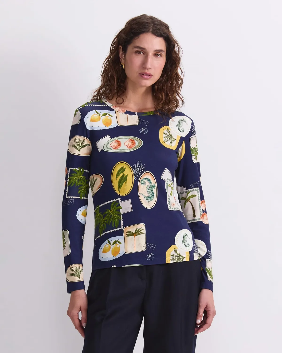Sportscraft Piper tee femme manches longues imprimé coton