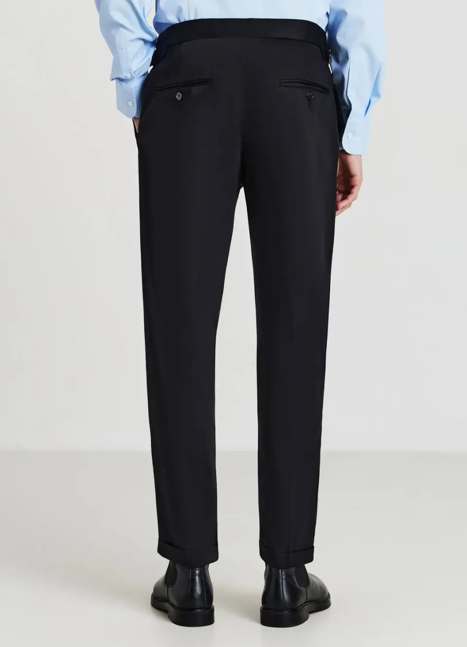 Calliope pantalon sartorial martingale homme coupe droite