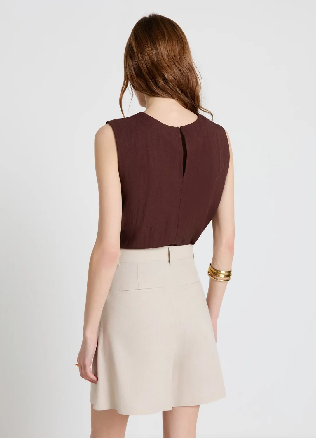 Calliope bermuda femme lin taille haute