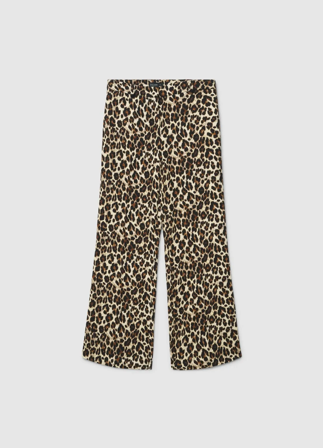 Calliope pantalon palazzo animalier femme taille haute
