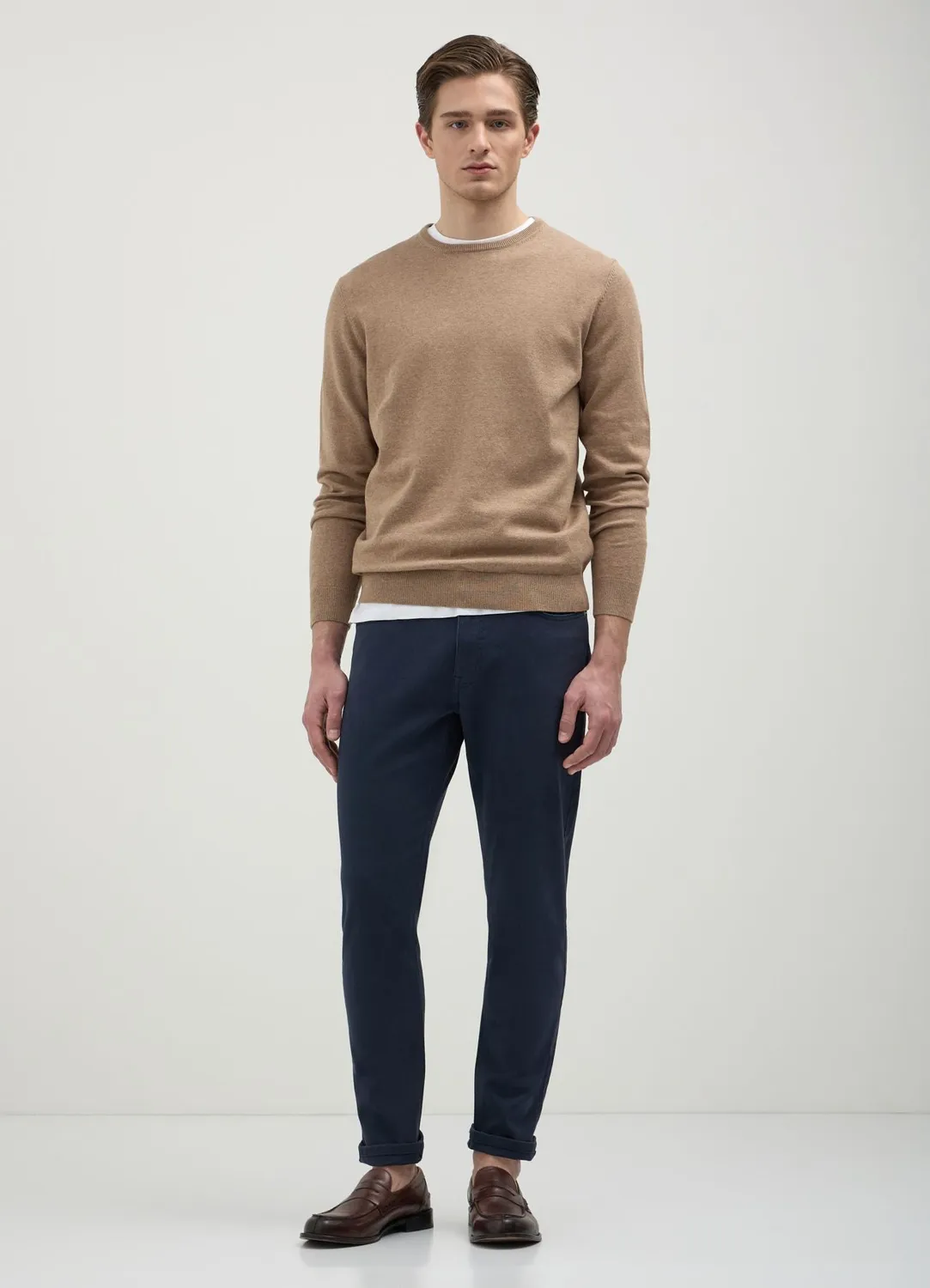 Calliope 5 poches slim pantalon homme coton uni