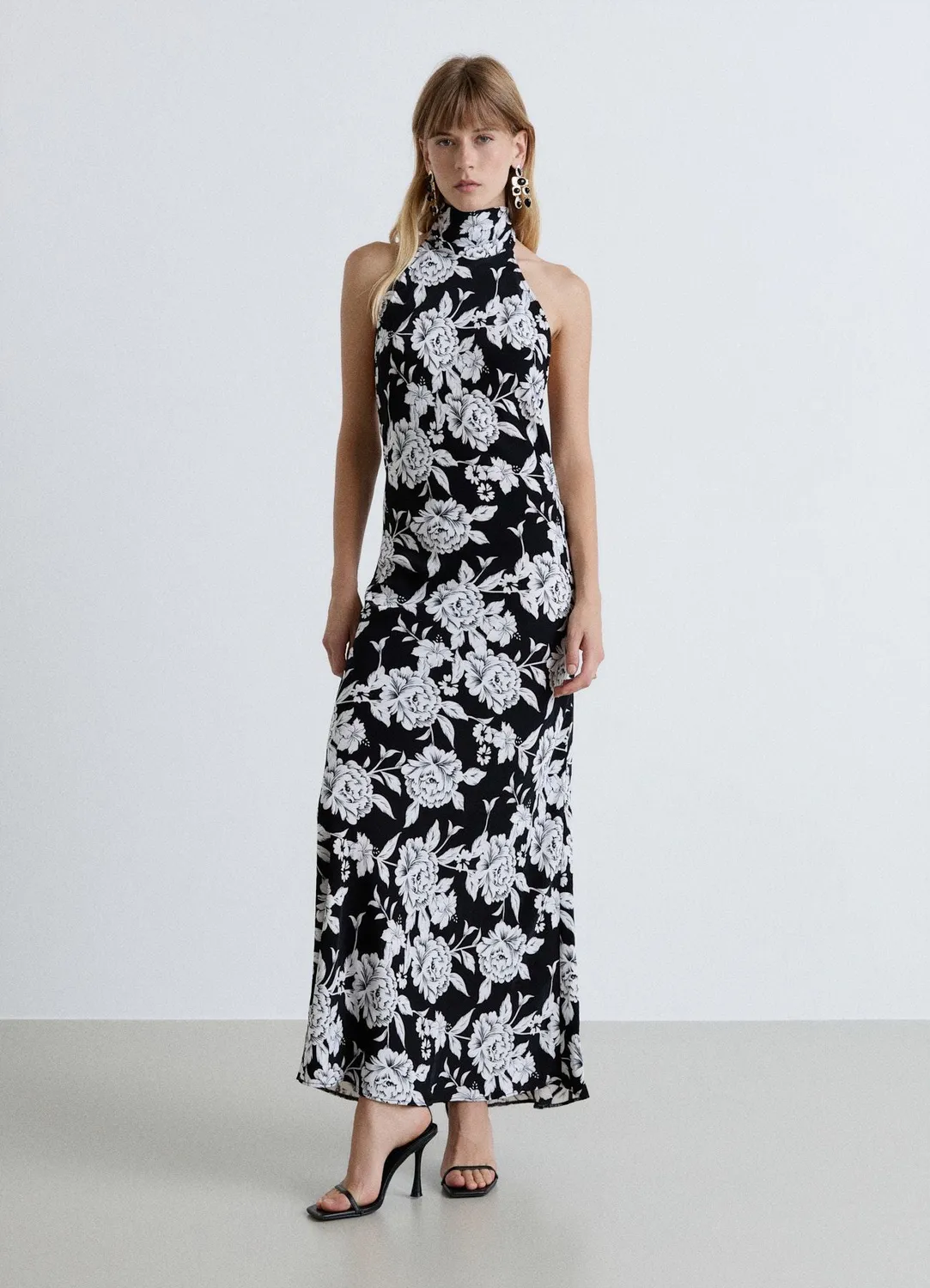 Calliope Robe Longue Fleurie Femme M Col Américain