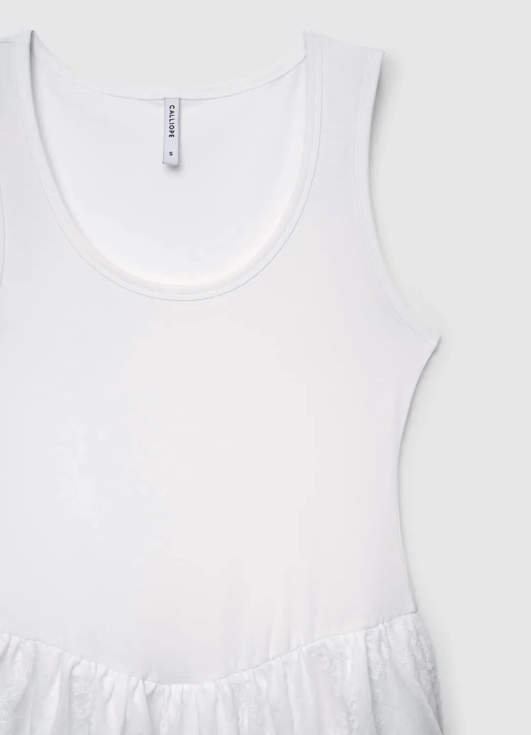 Calliope robe longue femme sans manches brodée