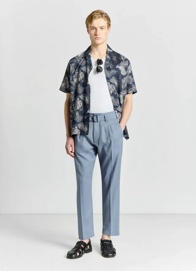 Calliope pantalon lin homme ceinture tissée uni