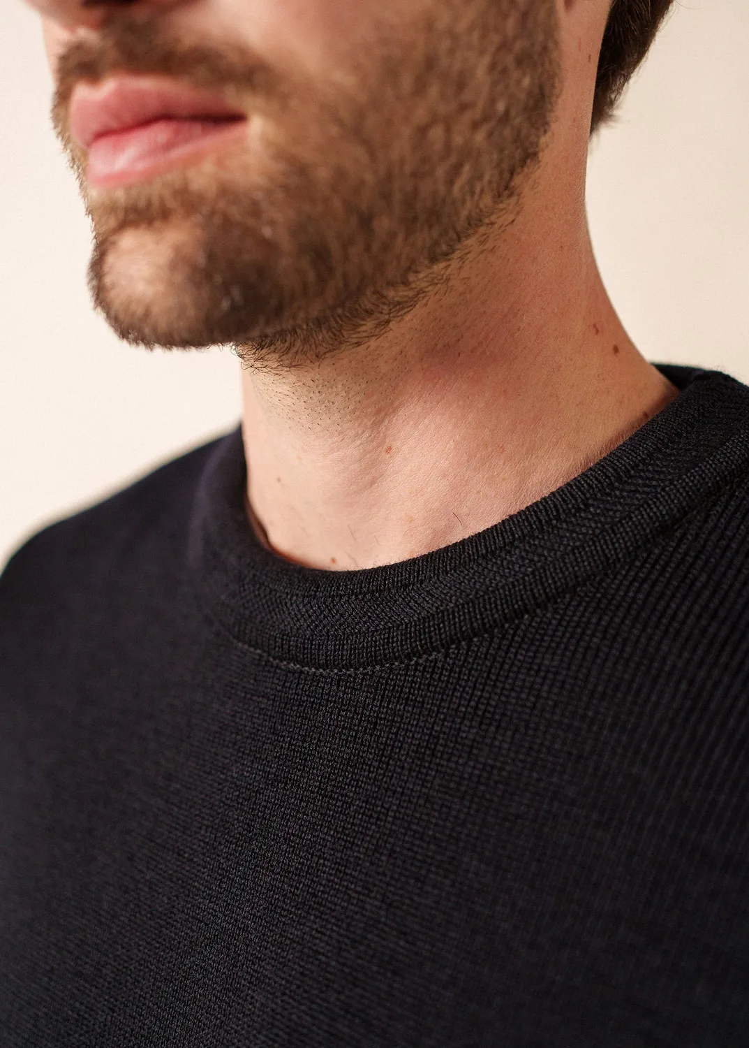 Saint James Locronan pull navy pure laine vierge