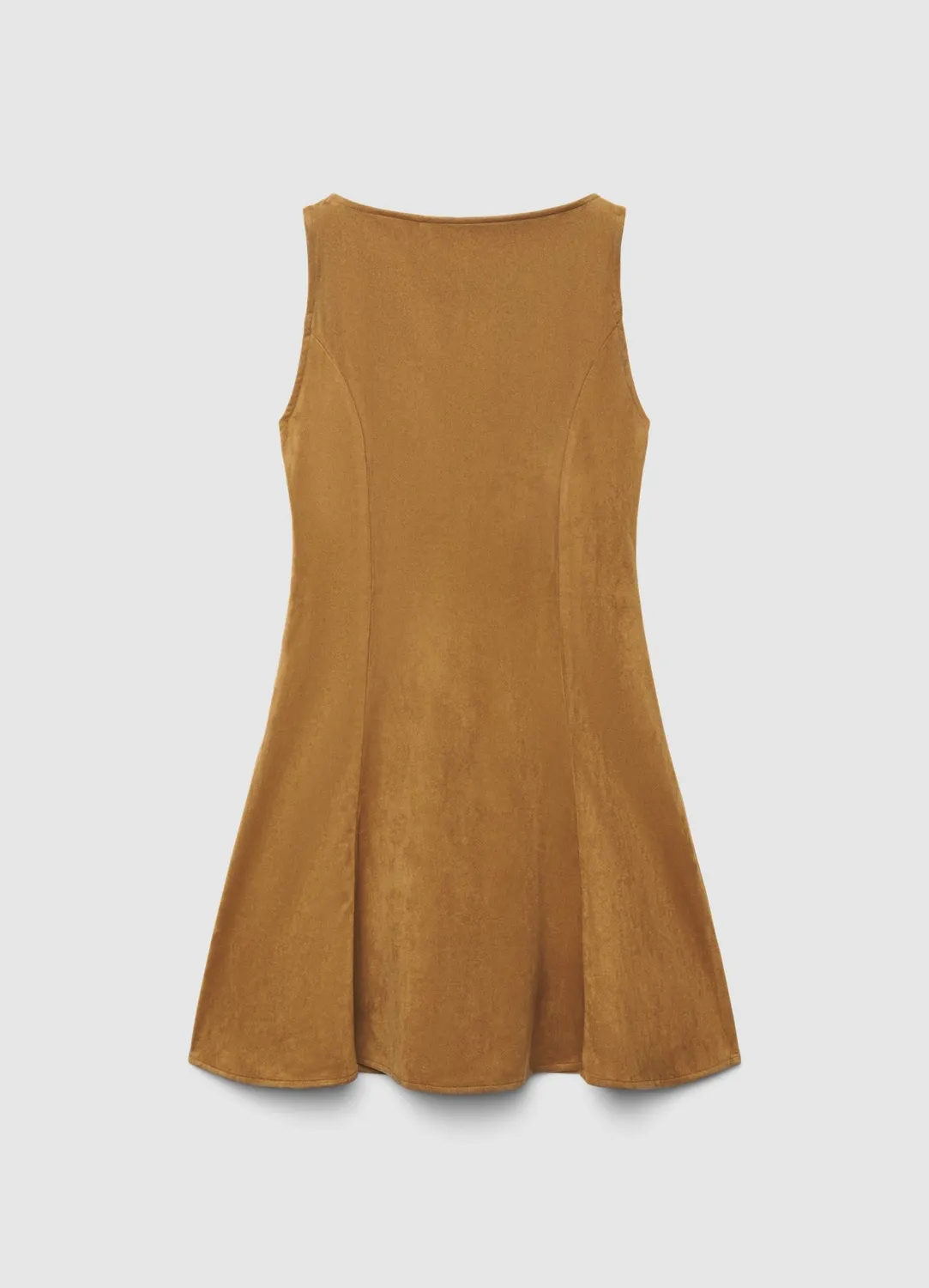 Calliope Atelier robe évasée courte effet suède femme