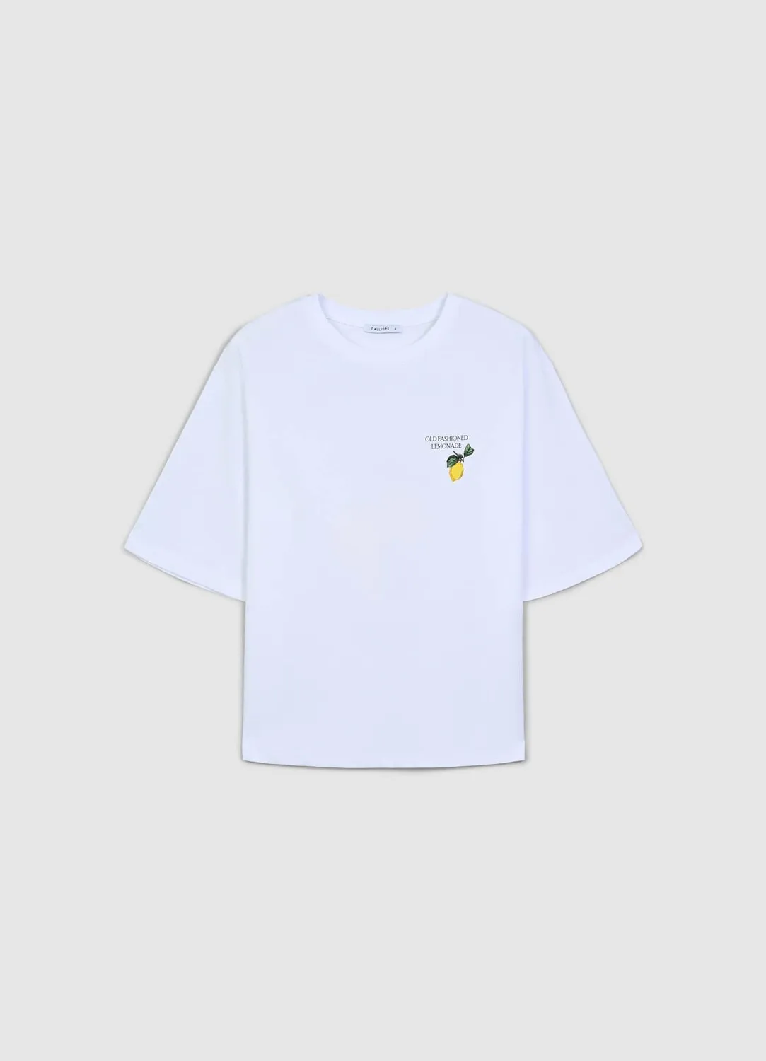 Calliope t-shirt citrons coton femme manches courtes
