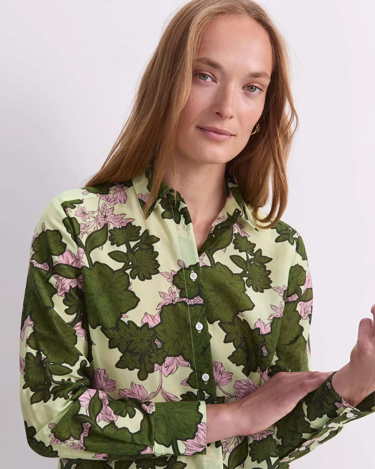 Sportscraft Fleur chemise coton soie imprimé floral