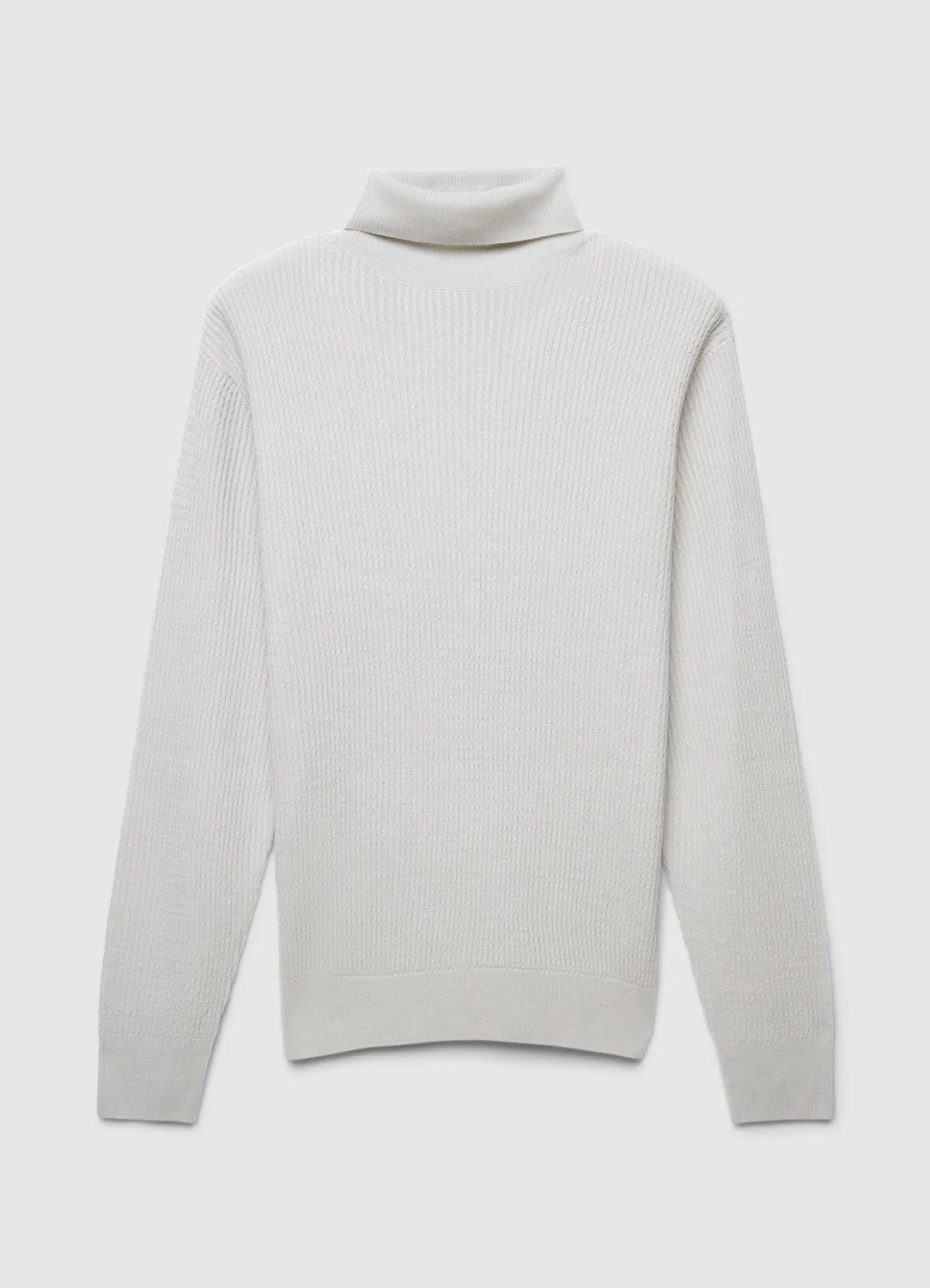 Calliope pull col roulé waffle homme uni