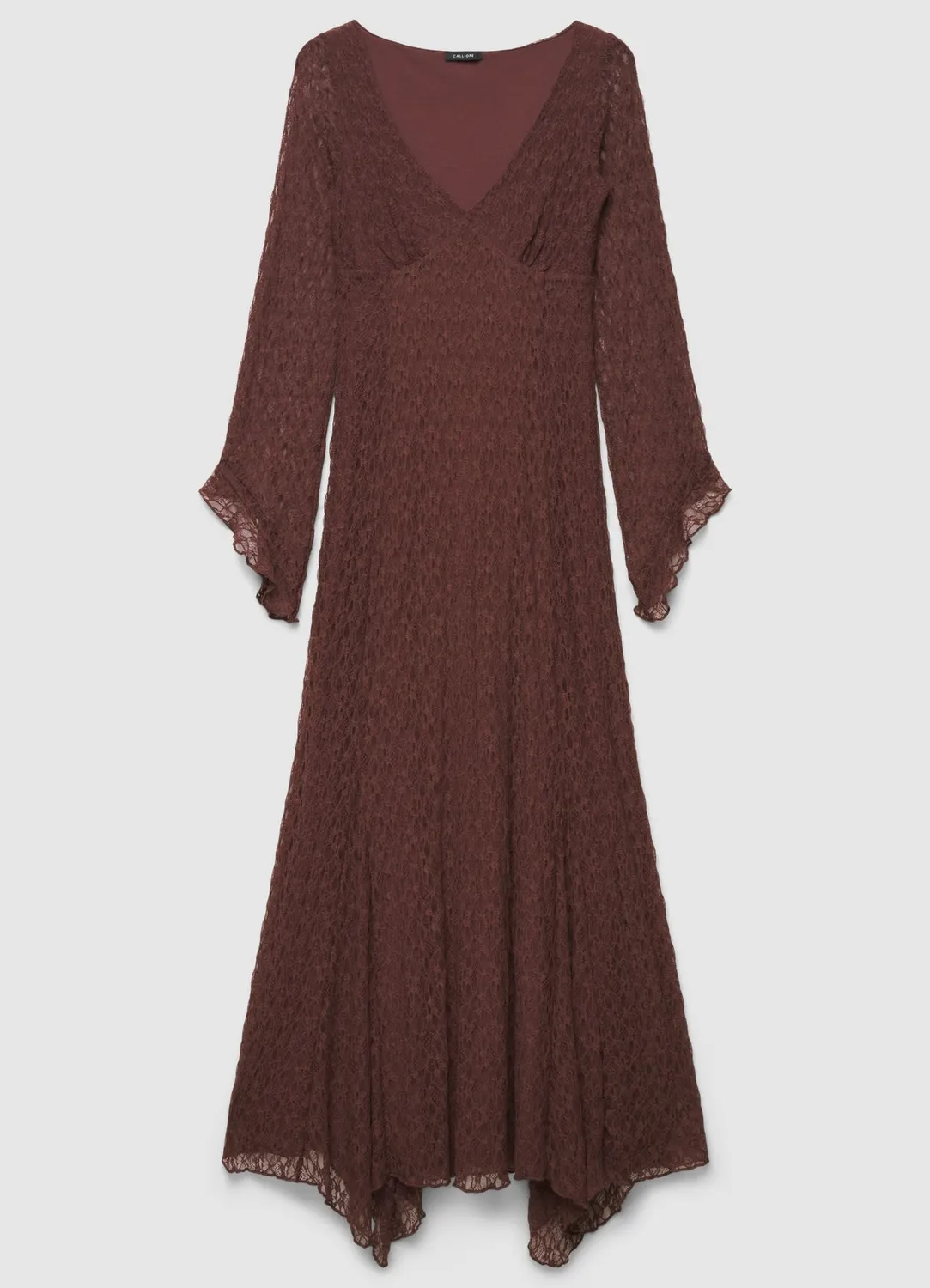 Calliope robe longue femme dentelle col V