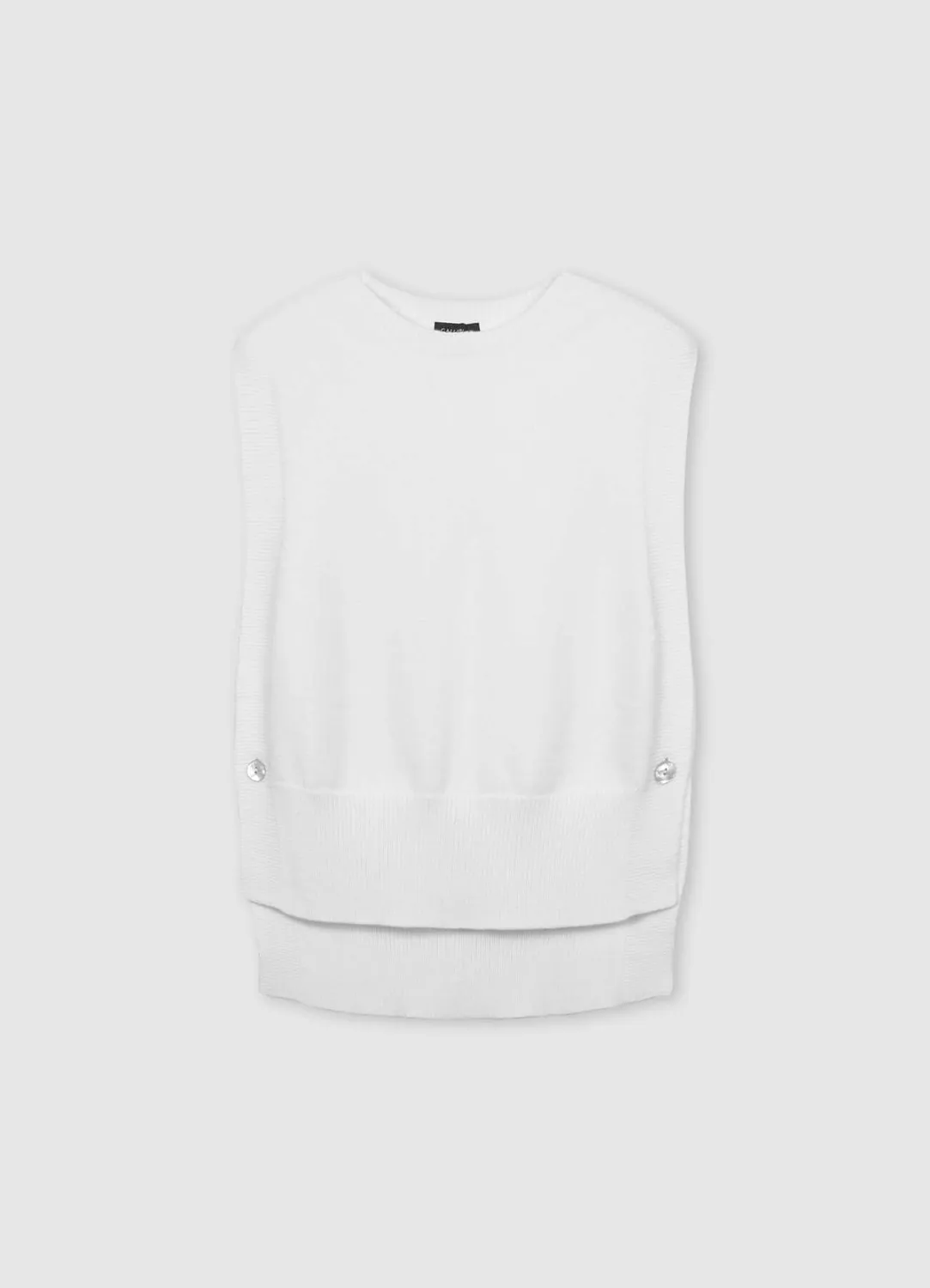 Calliope gilet femme maille boutons côtés