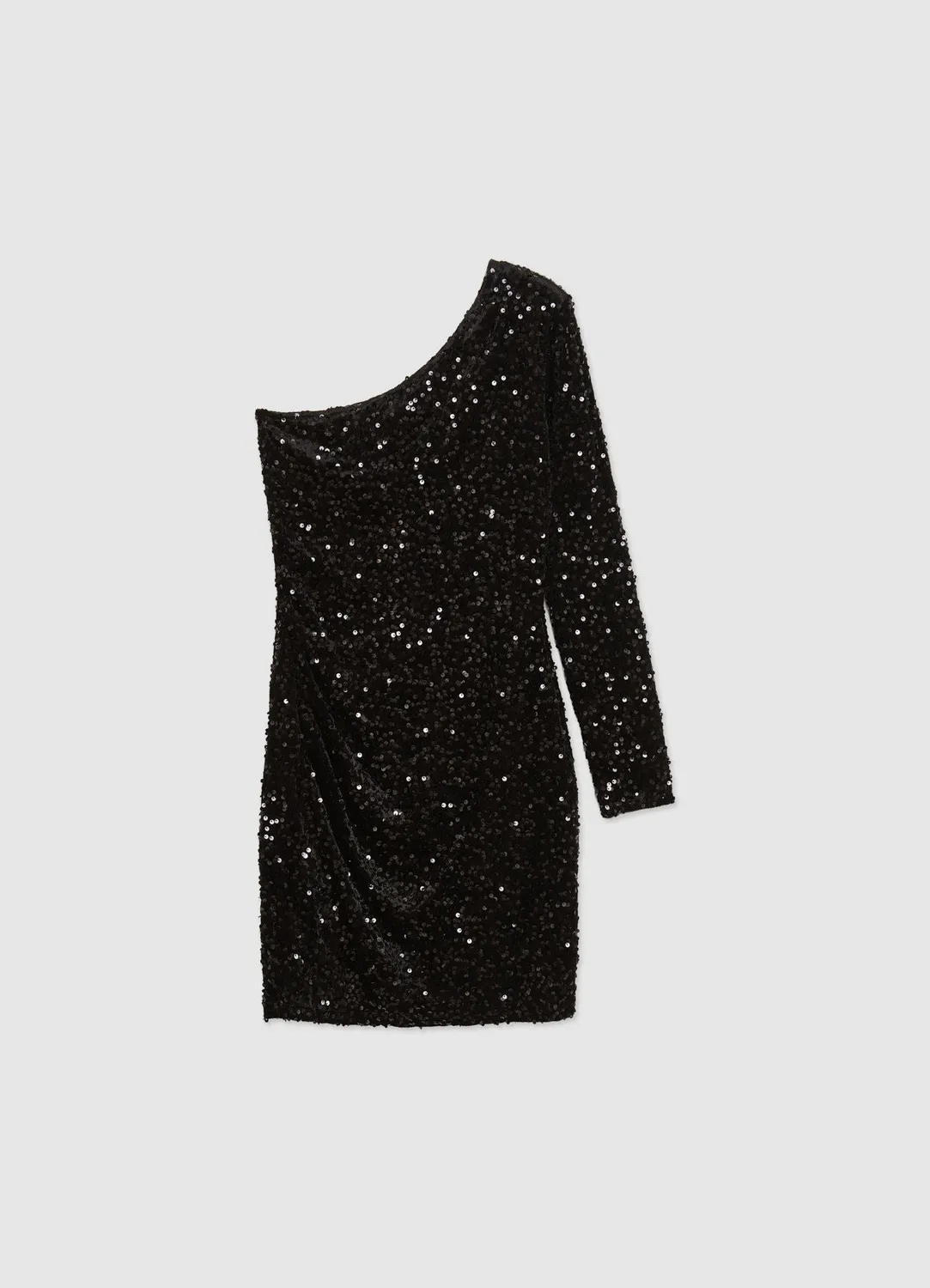 Calliope robe asymétrique sequins femme courte