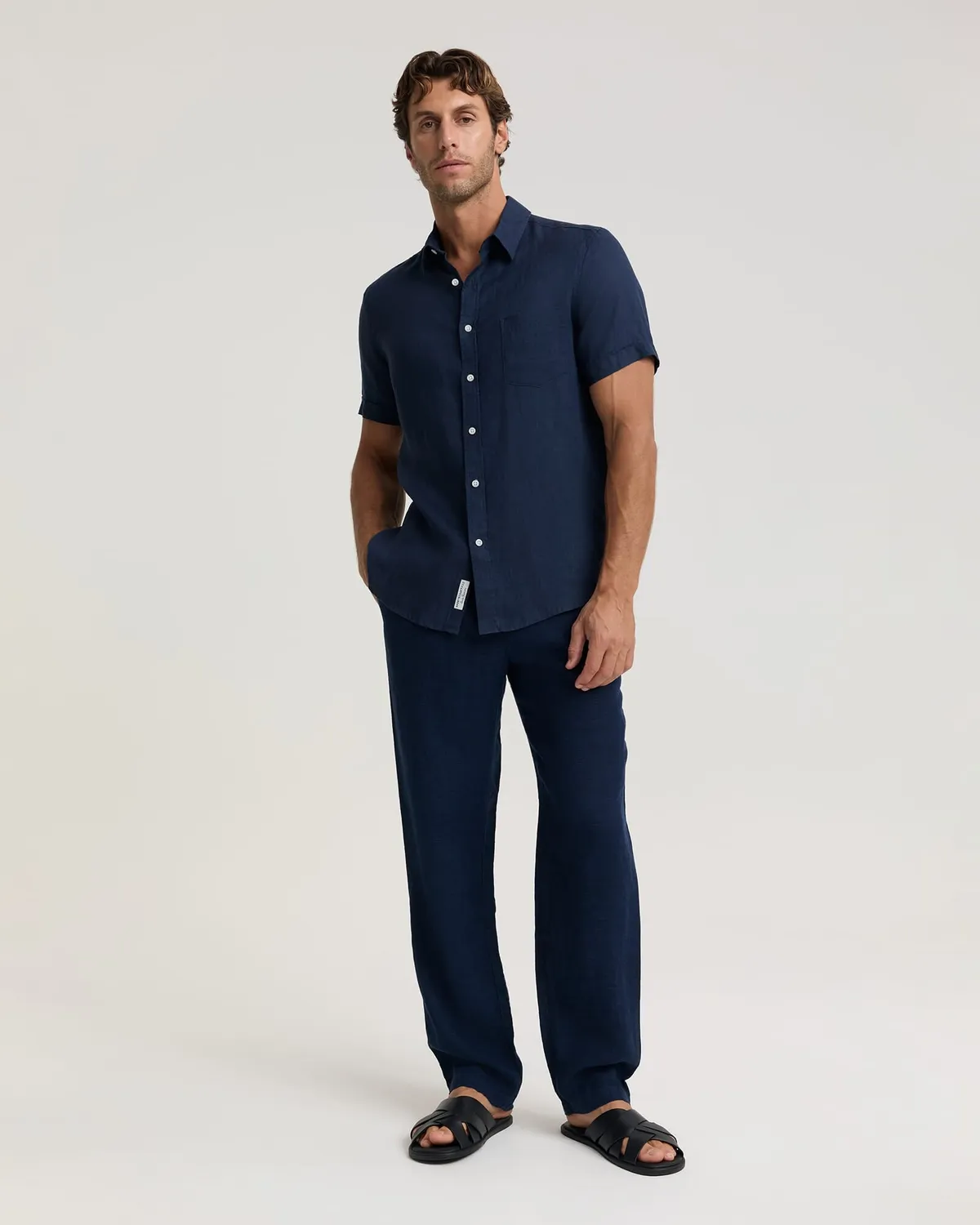 Sportscraft 207748 chemise lin homme manches courtes