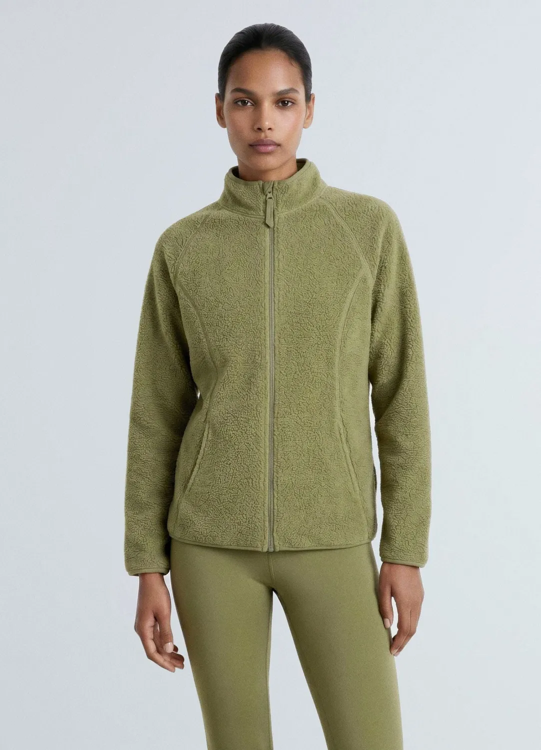 Calliope sweat zippé femme col montant uni active