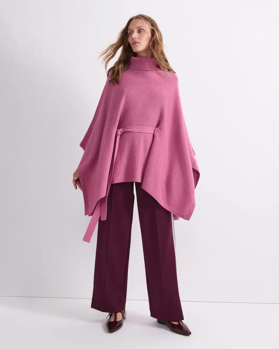 Sportscraft Sunshine poncho laine mérinos col roulé