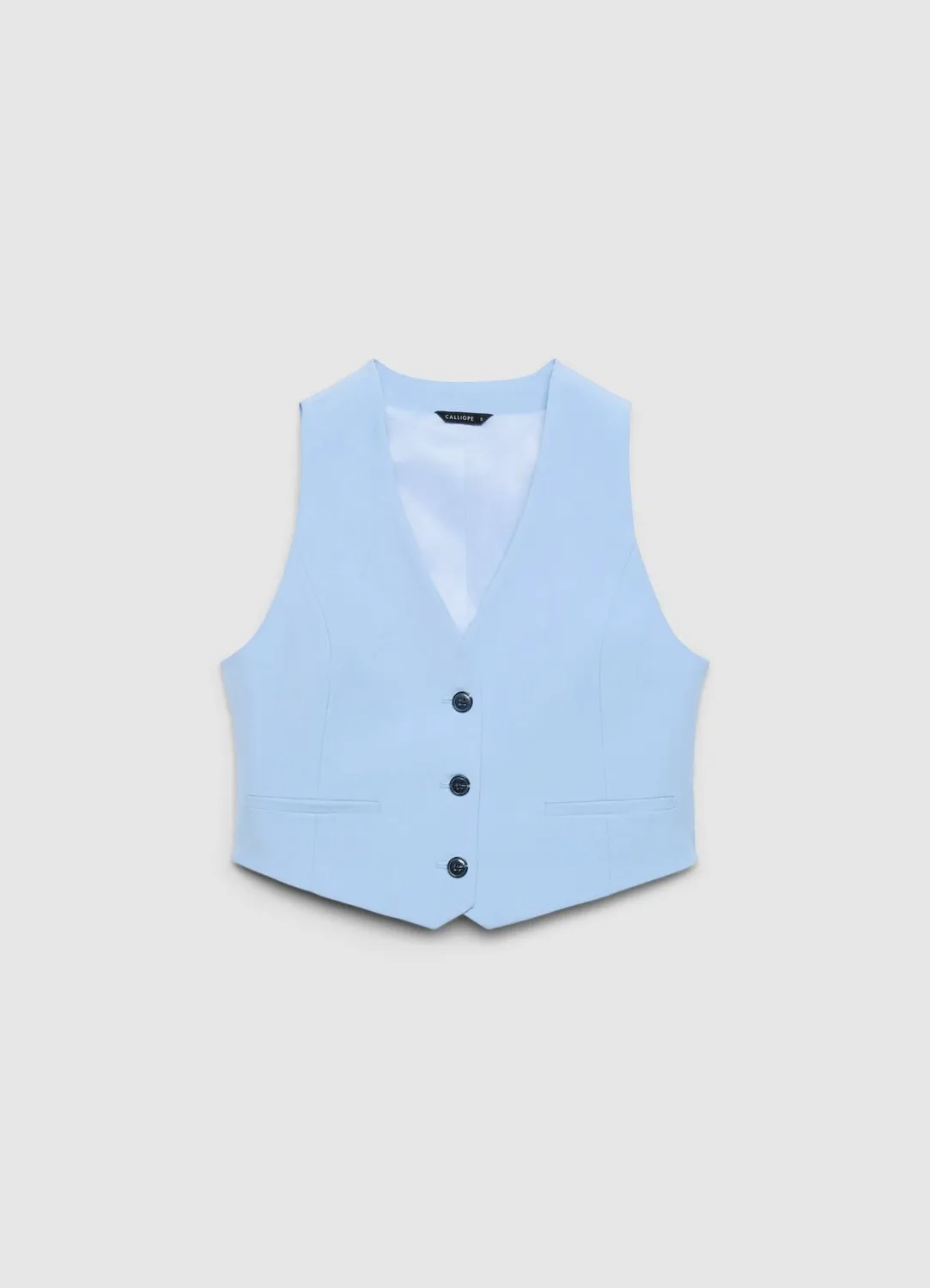 Calliope Gilet court à boutons gilet col V uni