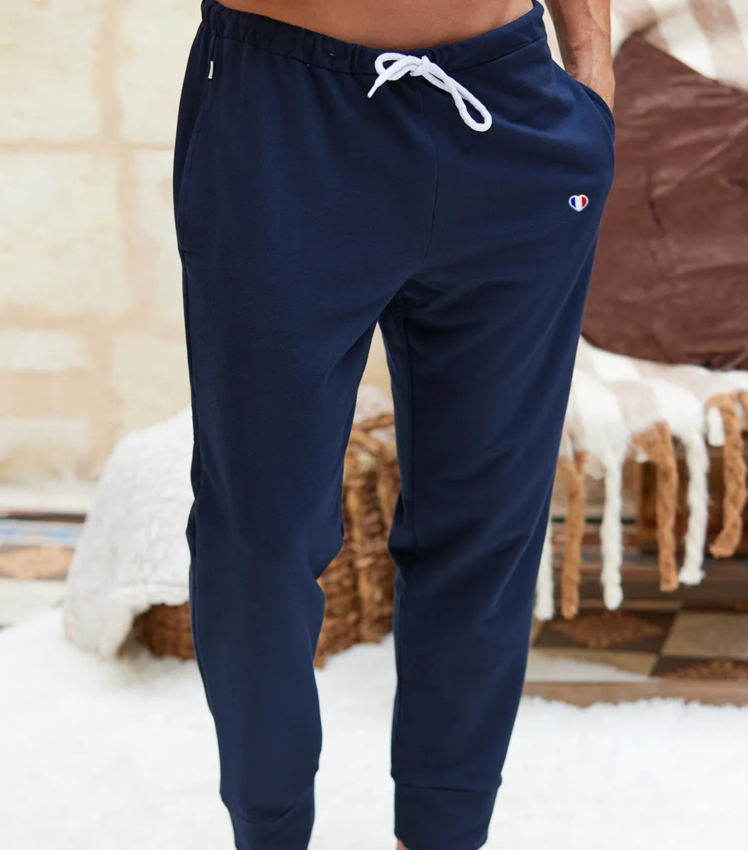Cocorico Iconique jogging homme marine coton