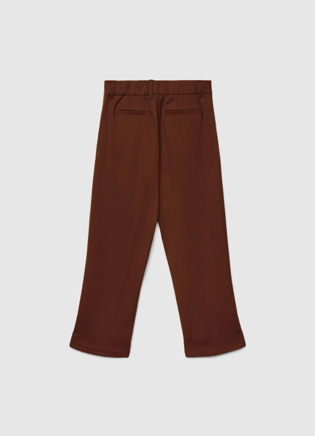 Calliope pantalon droit femme élastique à revers