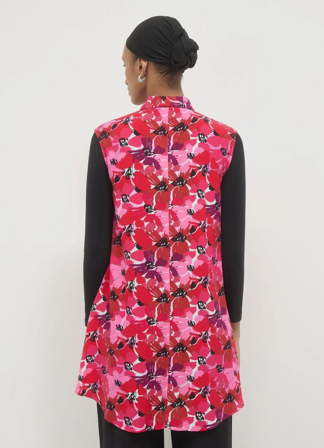 Calliope chemise longue sans manches motif