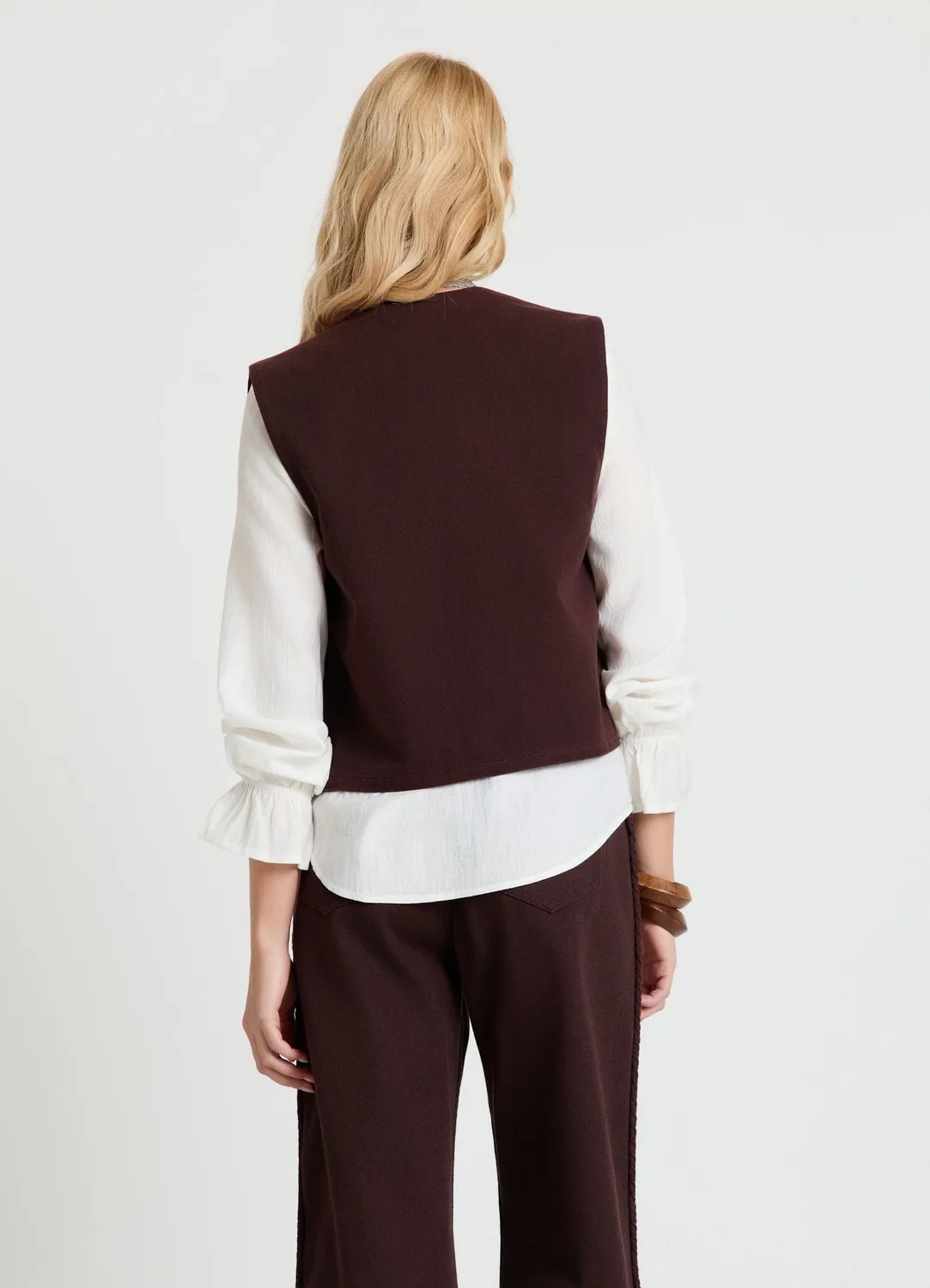 Calliope gilet col V femme sans manches