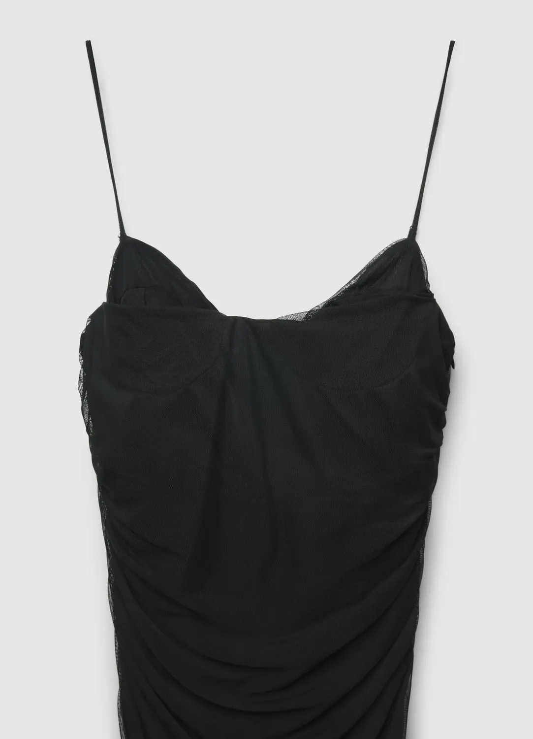 Calliope Atelier tulle robe longue femme drapée