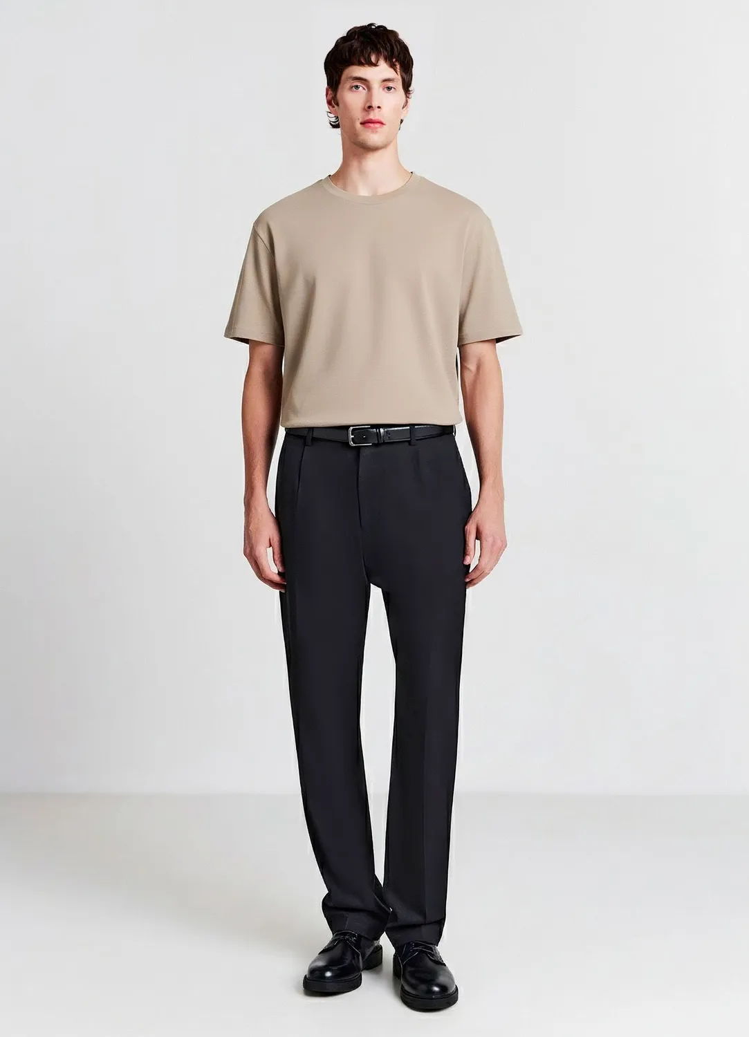 Calliope t-shirt col rond homme jacquard uni