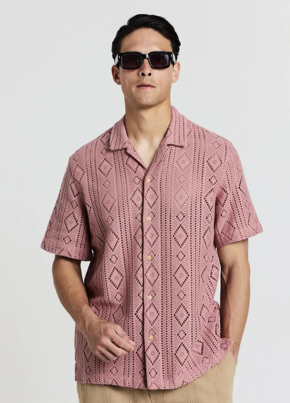 Calliope Bowling Chemise ajourée manches courtes homme
