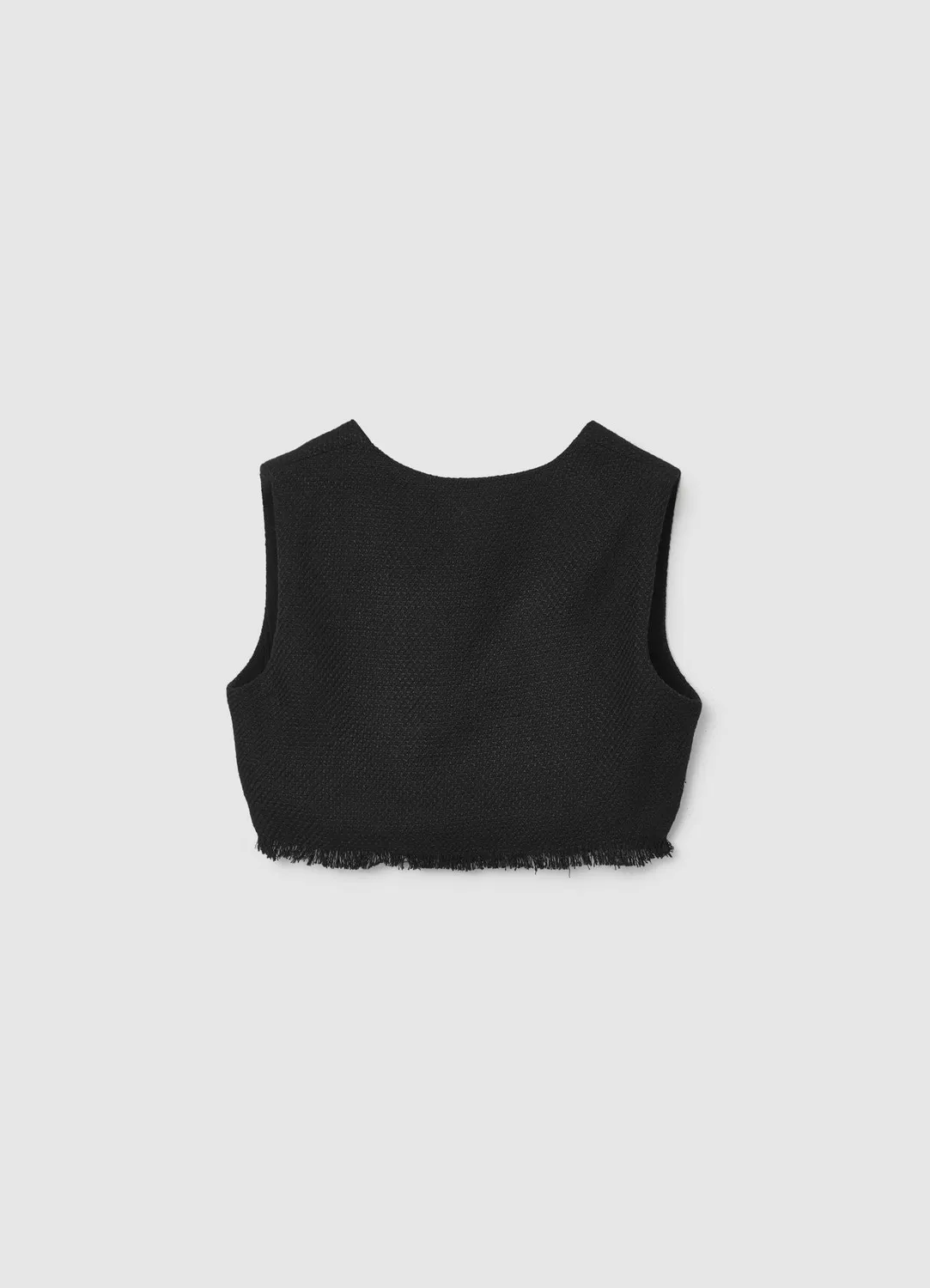 Calliope top crop col carré uni femme