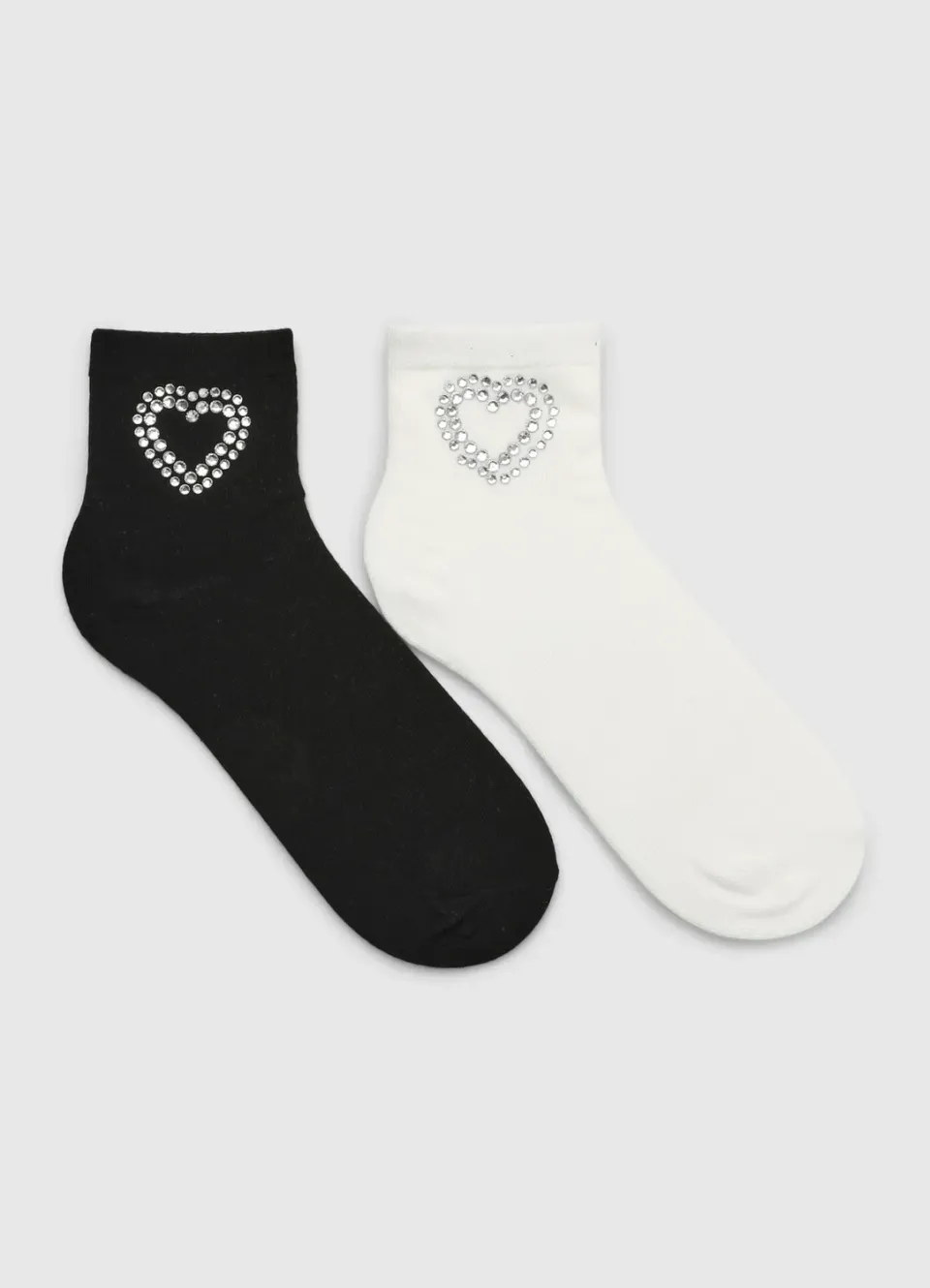 Calliope chaussettes fille coeurs strass lot 2