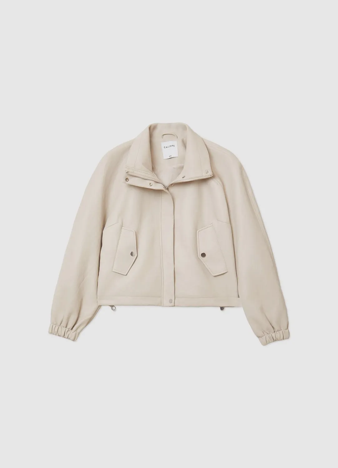 Calliope blouson femme court effet cuir zip