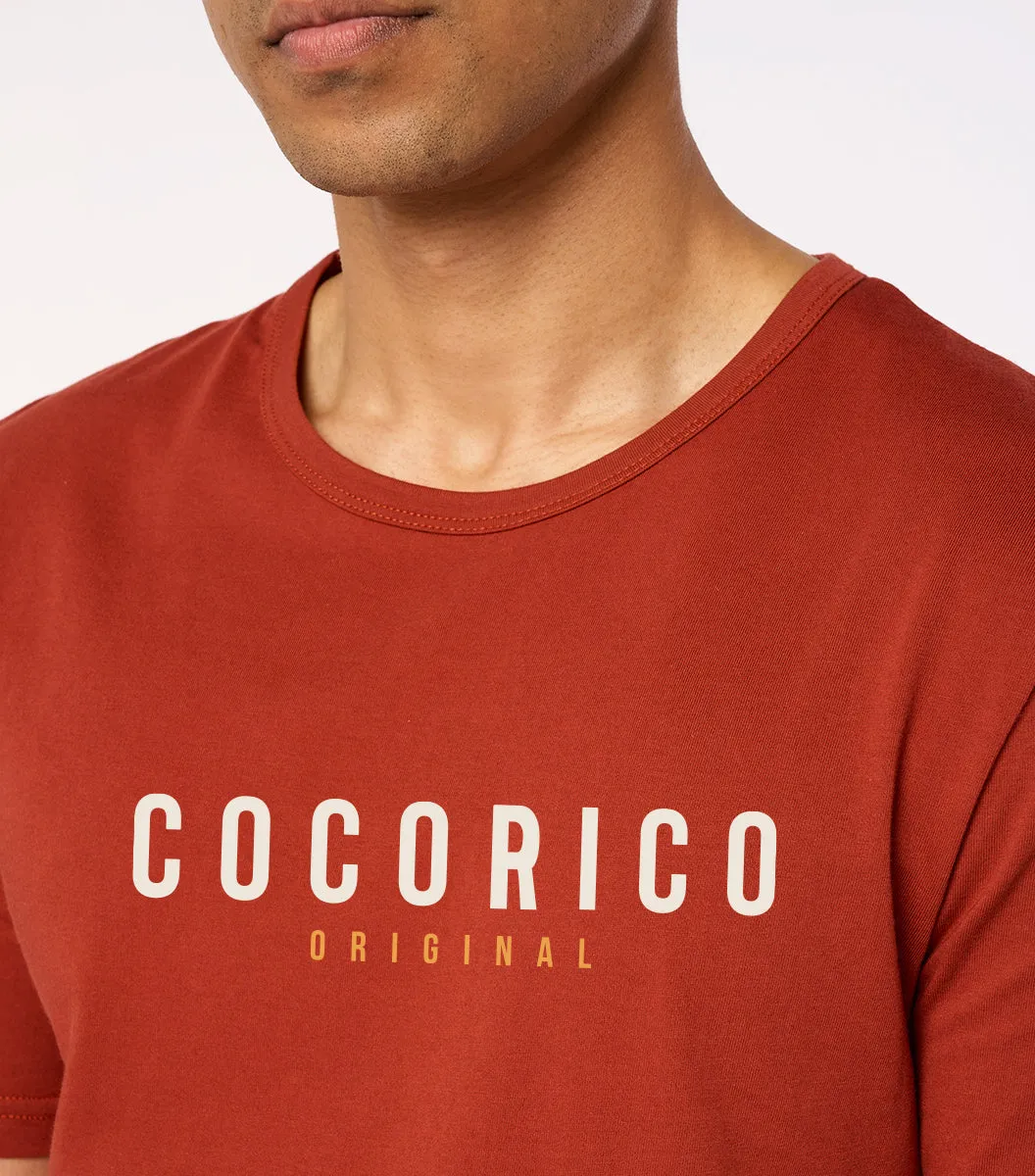 Cocorico T-shirt Homme Terracotta Signature Coton