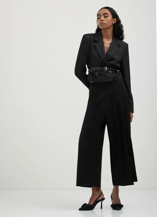 Calliope pantalon culotte plissé femme latéral