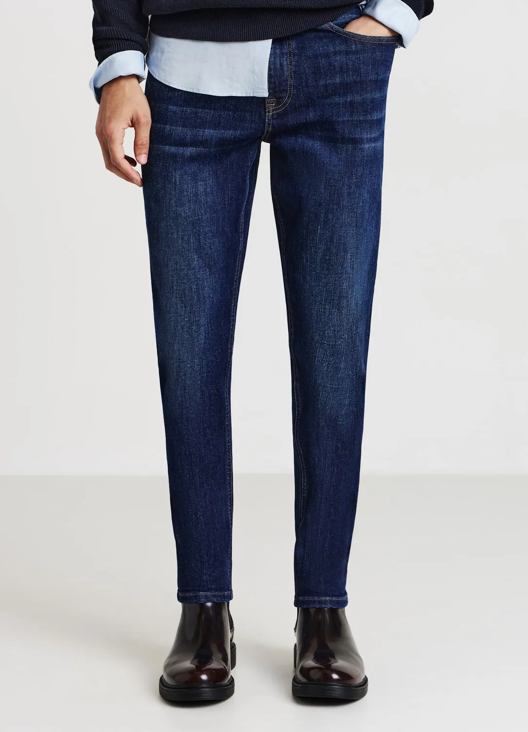 Calliope jeans skinny homme délavage foncé